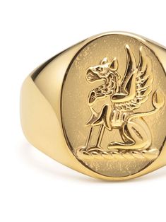 Lion Crest, Gold Signet Ring, Stainless Steel Polish, Engraved Logo, Signet Ring, Gold Rings, Lion, Top Brands, Slip On