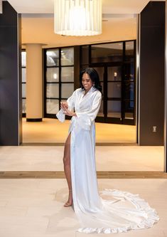 This bridal party robe exudes timeless and classy but flows enough for you to move comfortably around the room when getting ready for the wedding. These satin robes are washer and dryer friendly but do need a bit of steaming for a crisp look right out of the package. Available in Missy (0-10), Plus (12-16), and Curve (18-22) Buy 4 Robes, Get 1 Free! If your size/quantity is unavailable, please email us at hello@bridalbabes.co (not .com) for a pre-order! January 2024 Outfits, Curve Hugging Dress, Bridal Shower Inspo, Curvy Bride, Bridal Party Robes, Bridal Robe, January 2024, Bridal Suite, Luxury Bridal