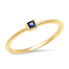 The ideal delicate pinky ring to add to your collection, our 14K Blue Sapphire Princess Cut Pinky Ring fits seamlessly with any ring combo. Featuring a single sparkling princess cut blue sapphire, you'll end up wearing this classic ring daily.Stack our Blue Sapphire Princess Cut Pinky Ring with any of our other colors! 0.06 carats SBR84-YG-BS All sales are final. 14k Gold Asscher Cut Sapphire Promise Ring, 14k Gold Sapphire Ring With Asscher Cut For Promise, Fine Jewelry Princess Cut Stackable Promise Rings, 14k Gold Sapphire Ring For Promise With Asscher Cut, Fine Jewelry Stackable Princess Cut Promise Rings, Classic Princess Cut Birthstone Ring In 14k Gold, Yellow Gold Sapphire Princess Cut Promise Ring, Princess Cut Sapphire Promise Ring, 14k Gold Square Cut Diamond Promise Ring