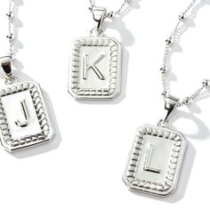 Meet your new everyday favorite: our Initial Necklace in premium 925 sterling silver! This piece is not just stylish—it’s all about personalizing your look with your own letter or someone special’s. With an adjustable length from 18"-20", it’s perfect for layering or wearing solo. Whether you want to add a personal touch to your daily vibe or gift someone a meaningful token, this necklace is a timeless must-have that’s sure to make a statement. Ready to make it yours? Necklace Card: Initial- Thi Trendy Silver Charm Necklace For Personalized Gift, Classic Monogram Sterling Silver Charm Necklace, Classic Sterling Silver Monogram Charm Necklace, Trendy Sterling Silver Charm Necklace As A Gift, Trendy Personalized Silver Jewelry, Personalized Sterling Silver Trendy Necklace, Trendy Personalized Sterling Silver Necklace, Trendy Personalized Silver Necklaces, Trendy Silver Necklaces For Personalized Gifts