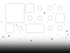 an abstract black and white background with squares, stars and rectangles in the middle