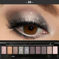 Makeup Shimmer, Natural Smokey Eye, Makeup Light, Makeup Eyeshadow Palette, Smokey Eyeshadow, Matte Eyeshadow Palette, Nude Eyeshadow, Makijaż Smokey Eye