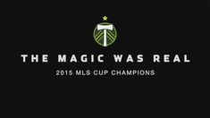 the magic was real logo on a black background with green and white stars above it