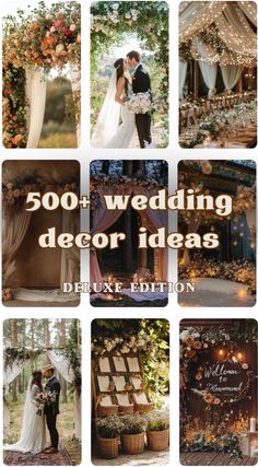 BIG Bundle! Unlock the ultimate wedding decor inspiration with this "500+ Wedding Decor Ideas" Deluxe Edition guide. Curated with elegance and romance in mind, this collection provides over 500 stunning decor ideas that cover everything from enchanting floral arrangements to breathtaking lighting and cozy ceremony setups. Whether you're planning a rustic woodland wedding or a glamorous ballroom affair, this guide has ideas to help you create an unforgettable celebration. Ideal for brides, grooms, event planners, or anyone involved in wedding planning, this Deluxe Edition offers timeless styles, creative setups, and modern decor trends that will bring your wedding vision to life. With beautiful visuals and unique decor options, you can transform any venue into a magical space that captures Sweetheart Tables Wedding, Fairy Lights Wedding Decor, Simple Church Wedding Decorations Aisle, Boho Western Wedding Decor, Fall Beach Wedding Colors, Fairy Tale Wedding Decorations, Free Standing Wedding Decorations, Rustic Sunflower Wedding Decor, Rustic Wedding Decor Indoor