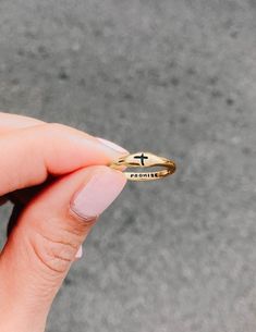 Elevated Faith, Cute Promise Rings, Christian Accessories, Gold Promise Ring, Purity Ring, Christian Bracelets, Preppy Jewelry, Ayat Alkitab, Gold Promise Rings