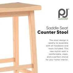 the saddle seat counter stool is ready to assemble with all hardware and tools included, this will be used for