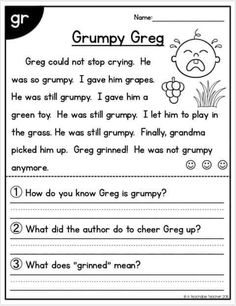 a printable worksheet for the grumpy greag