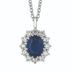 3.52 Carat Natural Diamond And Sapphire Necklace 14k White Gold 100% Natural Diamonds And Sapphire 3.52ct G-H Si 14k White Gold Prong Style 5.30 Gram 3/4 Inch In Height, 1/2 Inch In Width 12 Diamonds - 0.76ct, 1 Sapphire - 2.76ct 30 Days Money Back Guarantee Item Can Be Ordered In 14k White, Yellow Or Rose Gold Style # N5116ws79 Classic Platinum Gemstone Necklaces, Classic Platinum Gemstone Necklace, Classic Platinum Necklace With Gemstone, Platinum Gemstone Necklace In Fine Jewelry Style, Classic Formal Sapphire Diamond Necklace, Classic Sapphire Diamond Necklace For Formal Occasions, Classic Sapphire Necklace For Formal Occasions, Classic Sapphire Diamond Necklace With Brilliant Cut, Formal Platinum Pendant Necklace