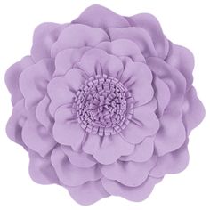 a large purple flower is shown on a white background, it looks as if it has been made out of paper