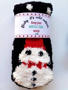 "How fun are these Christmas cozy socks and wraps?!! Some have polka dots! AND THEY'RE SUPER SOFT AND COZY!Personalize the sock wrap with your details. Socks come as shown. Cute patterns for your friends, co workers, staff, or family's \"mistle-toes\". Affordable gifts for all! LISTING OPTIONS: $4 includes one sock wrap (label) printed on cardstock paper (no socks). These ship flat. You can adhere with double side tape or punch a hole and tie at the back with holiday ribbon. $10- includes one pa Cozy Christmas Socks For Gifts, Cozy Christmas Gift Socks, Cute Christmas Gift Socks, Cozy Winter Socks For Gift, Cozy Winter Socks Perfect For Gifts, Cozy Winter Socks For Gifts, Cozy Soft Socks For Gifts, Novelty Socks For Winter Gift, Novelty Winter Socks For Gift