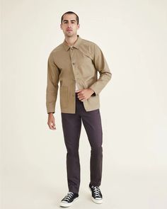 Chore Coat, Regular Fit – Dockers® Everyday Relaxed Fit Utility Jacket With Buttoned Pockets, Unstructured Button-up Outerwear For Everyday, Classic Utility Jacket With Relaxed Fit For Everyday, Relaxed Fit Outerwear With Buttoned Pockets For Everyday, Unstructured Utility Jacket For Everyday Fall Wear, Versatile Utility Jacket With Pockets For Work, Relaxed Fit Long Sleeve Outerwear For Casual Gatherings, Cotton Outerwear For Fall With Straight Hem, Unstructured Everyday Blazer For Fall