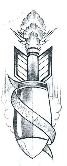 a drawing of an emblem with a ribbon around it