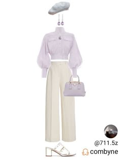 Modest Dresses Casual, Purple Outfits, 90s Fashion Outfits, Casual Day Outfits, Workwear Fashion, Classy Style, Fashion Attire, Kpop Fashion Outfits