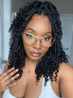 Summer 2023 Braided Hairstyles, Short Crochet Twist Hairstyles, Braids For Round Faces Black Women, Curly Bob Braids, Short Goddess Braids Shoulder Length, Hairstyles For Summer 2023, Boho Bob Box Braids, Braids With Undercut, Straight Hairstyles Ideas