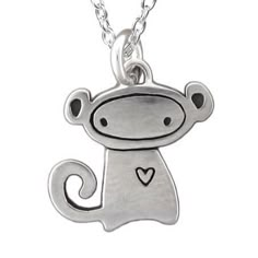 Sterling Silver Monkey Charm NecklaceThis adorable little sterling silver monkey charm is 1/2" tall and has the design on both sides. The charm comes with a 16 - 20 inch adjustable sterling silver chain OR as a charm only, with no chain included. Choose your option from the drop down menu. Each item comes in a cute box ready for gift giving, without a receipt. If you'd like to include a gift message, let me know at checkout. Items are shipped USPS First Class. Shipping upgrades available at chec Monkey Necklace, Tiny Monkey, Quirky Earrings, Cute Box, Funky Jewelry, Gift Message, Dream Jewelry, Star Necklace, Necklace Sterling Silver