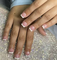 French Tip Gel Nails Short Square, Small Square Nails French Tip, Small Nails French Tip, Acrylic Nails For Kids 10-12 Short French Tips, Super Short French Tip Nails, Short French Tips Nails, Small French Tip Nails, Short White French Tip Nails, French Tip Acrylic Nails Short