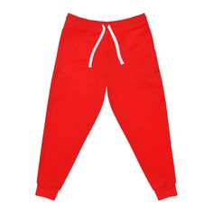 F21 Red Joggers Front Flat Red Stretch Sweatpants For Streetwear, Red Athleisure Sweatpants With Pockets, Red Relaxed Fit Sporty Sweatpants, Red Relaxed Fit Sweatpants For Loungewear, Red Stretch Sweatpants Sportswear, Sporty Red Loungewear Bottoms, University Red Casual Bottoms For Streetwear, Red Fitted Sweatpants For Athleisure, Red Athleisure Sweatpants For Loungewear