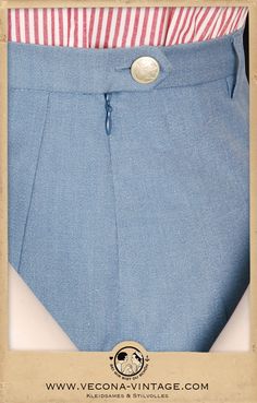 "Here's our maritime highlight for sunny days! The timeless linen culottes with a high waist and and cleverly placed darts emphasize your female curves at its best. Four belt loops hold your favorite belt perfectly at the waist line and two side pockets offer enough room for small change, credit cards and even a cell phone. The flared leg in 3/4 length perfectly highlights your ankles and draws attention to delicate sandals, statement socks or classic derby shoes. The high quality blend linen fa Vintage Wide Leg Linen Bottoms, Fitted Wide-leg Summer Culottes, High Waist Blue Pleated Skirt, Fitted Wide Leg Summer Culottes, High Waist Linen Bottoms With Button Closure, High Waist Summer Pants With Welt Pockets, Fitted Culottes For Summer Workwear, Summer Workwear Fitted Culottes, Summer Wide-leg Culottes With Belt Loops