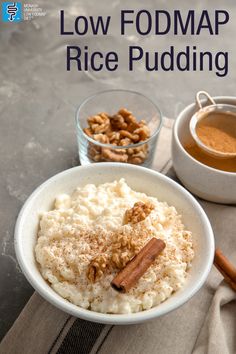 Low Fodmap Pudding, Fodmap Free Recipes, Low Fodmap Deserts, Low Fodmap Rice Recipes, Low Fodmap High Protein Recipes, Low Fodmap Desserts Easy, Low Fodmap Rice, Low Fodmap Soup, Monash Fodmap