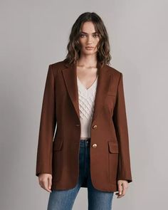 Cody Wool Blazer - Light Brown | rag & bone Brown Sport Coat With Concealed Placket For Office, Brown Single Button Blazer For Office, Fall Workwear Blazer With Welt Pockets, Fall Work Blazer With Welt Pockets, Tailored Blazer With Lapel Collar For Fall, Tailored Lapel Collar Blazer For Fall, Chic Brown Single Button Blazer, Chic Brown Single-button Blazer, Fall Business Casual Blazer With Welt Pockets