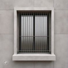 a window with bars on the side of it