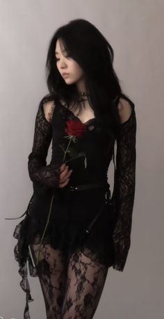 Classy Gothic Outfits, Vampire Outfit Women, Winter Dance Dress, Scarlet Hollow, Goth Emo Outfits, Vampires Everywhere, Winter Dance Dresses, Kpop Games, Goth Rock