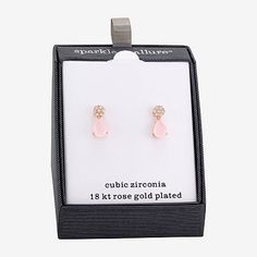 Features: In A Gift Box, Nickel FreeEarring Back: PostShape: Flower, TeardropStone Cut: PearStone Millimeter Measurement: 7 Mm Length, 10 Mm WidthMetal Color: Rose ToneEarring Length: 18.3mmEarring Width: 7.5mmCare: Wipe CleanStone Type: 16 Cubic ZirconiaEarrings Type: Post EarringsEarrings Style: Drop EarringsMetal: 18k Rose Gold Over BrassCountry of Origin: Imported Rose Gold Hypoallergenic Teardrop Earrings For Gift, Rose Gold Cubic Zirconia Teardrop Earrings For Gift, Flower Drop Earrings, Earrings Drop, 18k Rose Gold, Rose Gold Plates, Cubic Zirconia, Gift Box, Sparkle