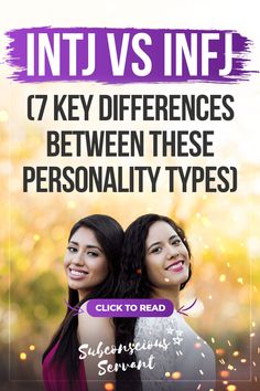 INTJ vs INFJ [7 key differences between these personality types] Infj And Intj, Entj Infj, Infj Istj, Personality Words, Intp Entj, Infj Relationships, Different Personality Types, Intj Women, Different Personality