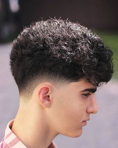 Drop Fade Haircut, Drop Fade, Curly Haircut, Low Fade Haircut