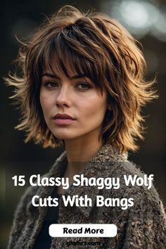 Discover the latest trend in hairstyles with these stunning shaggy wolf cuts with bangs! Embrace a chic and edgy look that will make heads turn wherever you go. Whether you prefer a bold and playful style or a more subtle and relaxed vibe, these shaggy wolf cuts with bangs offer versatility and individuality. Elevate your hair game this season by trying out one of these trendy looks that are both modern and timeless.