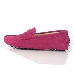 Top Fashion Women's Flat Shoes - Genuine Leather - Casual Loaf... Pink Leather Moccasins With Round Toe, Pink Round Toe Casual Moccasins, Pink Casual Moccasins With Round Toe, Casual Pink Moccasins With Round Toe, Casual Pink Closed Toe Loafers, Pink Suede Loafers With Round Toe, Pink Suede Round Toe Loafers, Pink Spring Moccasins, Pink Moccasins For Spring