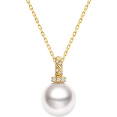 Add a Touch of Luxury to Your Wardrobe with the Links Collection South Sea Pearl 18K Yellow Gold Necklace 18K solid yellow gold South Sea saltwater cultured pearl Size: 10.0-11.0mm, 1pc Weight of diamonds: 9 diamonds, around 0.048 carats in total Chain length: 41.5cm + 3cm (adjustable) Handpicked of every pearl, only the top 1% of pearls are selected Handcrafted Lifetime warranty Timeless Gold Pearl Necklace With Diamonds, Formal Yellow Gold Pearl Pendant Necklace, Refined Yellow Gold Akoya Pearl Necklace, Elegant Akoya Pearl Necklace In Yellow Gold, Elegant Yellow Gold Akoya Pearl Necklace, Elegant Yellow Gold Pearl Necklace For Formal Occasions, Gold Akoya Pearl Necklace With Diamond Accents, Classic Gold Diamond Pearl Necklace, Yellow Gold Pearl Pendant Necklace With Diamonds