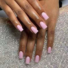 Plain Pink Nails, Plain Acrylic Nails, L Nails, Blush Pink Nails, Plain Nails, Art Designs Ideas