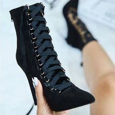 High Shoes · Eoooh❣❣ · Online Store Powered by Storenvy Gladiator High Heels, Black High Heels, Lace Up Ankle Boots, High Heels Stilettos, Short Boots, High Heel Boots, Womens High Heels, Flat Shoes, Womens Heels