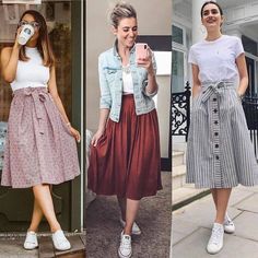 Gaun Koktail, Long Skirt Outfits, Chique Outfits, Rock Outfit, Skirt And Sneakers, Teacher Outfits, 가을 패션, Mode Inspiration, Looks Vintage