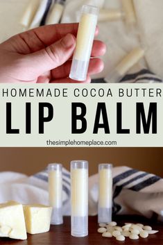 Homemade Cocoa, Cocoa Butter Lip Balm, Homemade Lip Balm Recipe, Lip Balm Ingredients