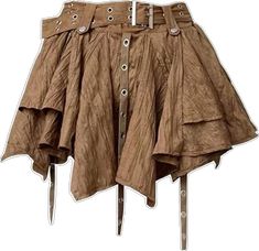 Chic Brown A-line Bottoms, Fitted Belted Flared Skirt, Fitted Belted Flared Skirt Bottoms, Trendy Fitted Belted Skirt, Fitted Brown Flared Skirt, Brown Fitted Flared Skirt, Brown Fitted Mini Pleated Skirt, Fitted Belted Pleated Skirt For Summer, Brown A-line Skirt For Summer