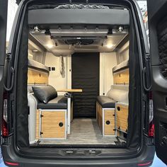 GLSS™ 4 - Bamboo/Silver | Revel 21/22/23+ Garage Lounge, Winnebago Revel, Sprinter Passenger Van, Lounge Storage, Camp Van, Van Bed, Central Vacuum System, Daybed Cushion, Van Storage