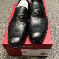 Nicest Shoe Ever. Purchased At Saks And Missed The Return Window. These Shoes Are Classy And Awesome. New Never Worn. Pet And Smoke Free Home. Men’s Sz 8e Blue Motorcycle, Driver Shoes, Wool Shoes, Salvatore Ferragamo Men, Bit Loafers, Ferragamo Men, Leather Loafer Shoes, Brown Loafers, Black Leather Loafers