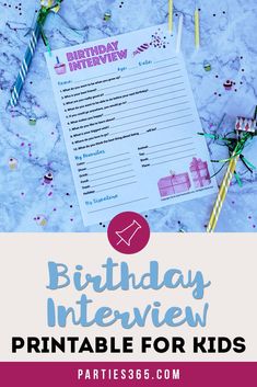 Grab this free Birthday Interview Printable for kids! These downloadable Birthday Questions are such a sweet annual tradition to start with your little ones! The template will help you capture their likes, dislikes, dreams and passions, one year at a time! Birthday Morning Ideas For Kids, Birthday Morning Ideas, Birthday Interview Questions, Birthday Interview Printable, Birthday Questions, Kids Party Table, Morning Birthday, Boy Party Themes, Birthday Interview