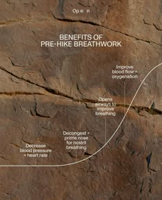 a diagram showing the benefits of pre - hike breathwork