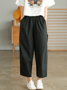 Product Name: Women's Cotton Harem Pants Solid Easy Matching Pant Item NO.: 21864528 Weight: 0.25 kg = 0.5512 lb = 8.8185 oz Category: Clothing> Women> Jeans & Pants Creation Time: 2023-04-19 Edition type:LooseElasticity:Micro-ElasticityHem Type: Regular HemThickness:Light-weightDesign Elements:SolidStyle: CasualMaterial:Cotton LinenWashing Mode: Machine WashSize:S-2XLWeight:300GTheme:Fit for Women's Spring Outfits/Summer OutfitsOccasion: Outdoor /Home /Daily /Casual/Festival/Workwear/Street/Tra Baggy High Waist Capris With Elastic Waistband, High Waist Baggy Capris With Elastic Waistband, Relaxed Fit Ankle-length Pants With Pockets, Ankle-length Cargo Pants With Elastic Waistband, Non-stretch High-waisted Pants With Pockets, Summer Ankle-length Work Pants With Pockets, Casual High Waist Work Pants With Elastic Waistband, Relaxed Fit Ankle-length Work Pants, Summer Cotton Work Pants, Ankle-length