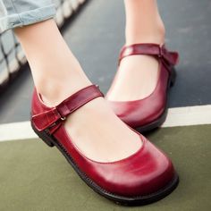 Mary Jane Girls Vintage Round Toe Strappy Cut Out Flat Womens Lolita Court Shoes Marry Jane Shoes, Marry Jane, Womens Mary Janes, Ankle Strap Flats, Shoes Cute, Round Toe Shoes, Moccasins Shoes, Mary Jane Flats, Leather Mary Janes