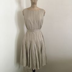 Calvin Klein Linen Dress. Color Taupe. Size 6. Dry Clean Only. Never Been Worn. Brand New Tags Still Attached. Spring A-line Midi Dress With Box Pleat, Spring A-line Mini Dress With Pleated Back, Spring Sleeveless Dress With Box Pleat, Sleeveless Spring Box Pleat Dress, Sleeveless Spring Dress With Box Pleat, Spring Midi Dress Fit And Flare With Pleated Back, Spring Fit And Flare Midi Dress With Pleated Back, Summer Fit And Flare Dress With Pleated Back, Beige Summer Dress With Pleated Waist