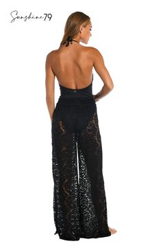 With a breezy boho vibe, these sophisticated palazzo pants from Sunshine 79 offer the crocheted look you've been searching for. Pull on over your favorite swimsuit for a chic cover-up or pair with a cami for an elevated look that's completely effortless. A waist tie finished with gold logo cord ends offers an adjustable fit. [split] Details Beach pants Adjustable waist tie Gold logo cord ends Wide, palazzo-style legs Fabric 100% Cotton Crochet Beach Pants, Palazzo Style, Swimsuit Material, Cord Ends, Tanning Lotion, Beach Pants, Sun Tan, Gold Logo, Boho Vibe