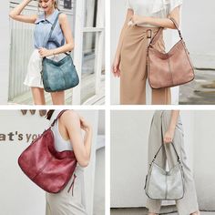 style#:17907 faux leather 14"W x 12.9"H x 4.3"DHandles with 11" dropDetachable strap with 23" drop for shoulder or crossbody wear Four protective feet at base Zip-top closure, fabric lining Inside 2 open pockets, 1 zip coin pocketOutside 2 zip pockets on both side Hobo Bags For Women, Gifts For Ladies, Handbags Large, Bucket Purse, Pockets Design, Awesome Gifts, Hobo Bags, Crossbody Wallet, Leather Hobo Bag