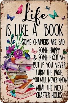 Life Is Like A Book, Library Quotes, Book Poster, Turn The Page, Poster Book, Quotes For Book Lovers, Book Posters, Reading Quotes, Poster Vintage