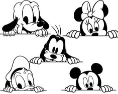 three cartoon mickey mouses with different expressions