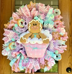 a wreath made to look like a baby's first birthday