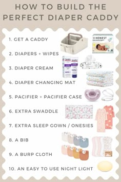 how to build the perfect diaper caddy for your baby's first year